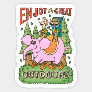 enjoy the great outdoor Sticker